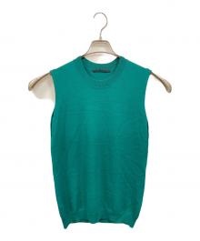 AP STUDIO（エーピーストゥディオ）の古着「プレーンニットノースリーブ/エーピーストゥディオ/22080586207010」｜グリーン