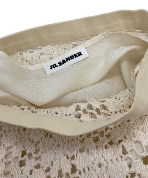 JIL SANDER（ジルサンダー）JIL SANDER (ジルサンダー) クロシェニットスカート/ジルサンダー/JSPU727045 WU253208 アイボリー サイズ:34の古着・服飾アイテム