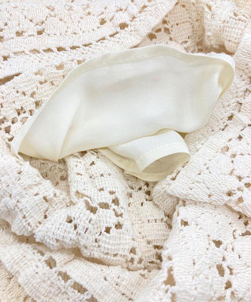 JIL SANDER（ジルサンダー）JIL SANDER (ジルサンダー) クロシェニットスカート/ジルサンダー/JSPU727045 WU253208 アイボリー サイズ:34の古着・服飾アイテム