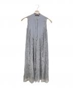 ebureエブール）の古着「Circle Flower Lace Dress/レースワンピース/エブール/3410300266」｜グレー