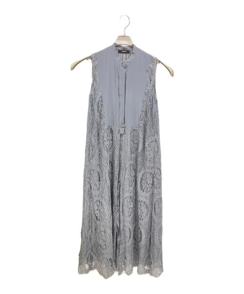 ebure（エブール）ebure (エブール) Circle Flower Lace Dress/レースワンピース/エブール/3410300266 グレー サイズ:36の古着・服飾アイテム