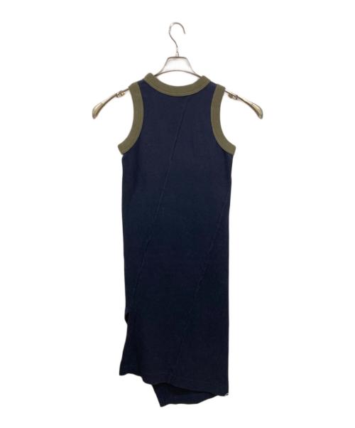 sacai（サカイ）sacai (サカイ) ニットワンピース/サカイ/22-06083 ネイビー×カーキ サイズ:1の古着・服飾アイテム