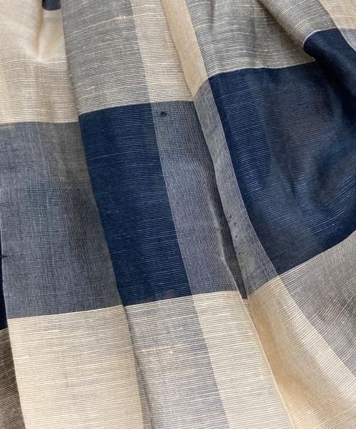 BLAMINK（ブラミンク）BLAMINK (ブラミンク) シルク混リネンチェックスカート/ブラミンク/7924-299-0350 ベージュ×ブラック サイズ:36の古着・服飾アイテム