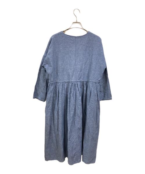 GARMENT REPRODUCTION OF WORKERS（ガーメントリプロダクションオブワーカーズ）GARMENT REPRODUCTION OF WORKERS (ガーメントリプロダクションオブワーカーズ) リネン混ワンピース/ガーメントリプロダクションオブワーカーズ/フランス製 ブルーの古着・服飾アイテム