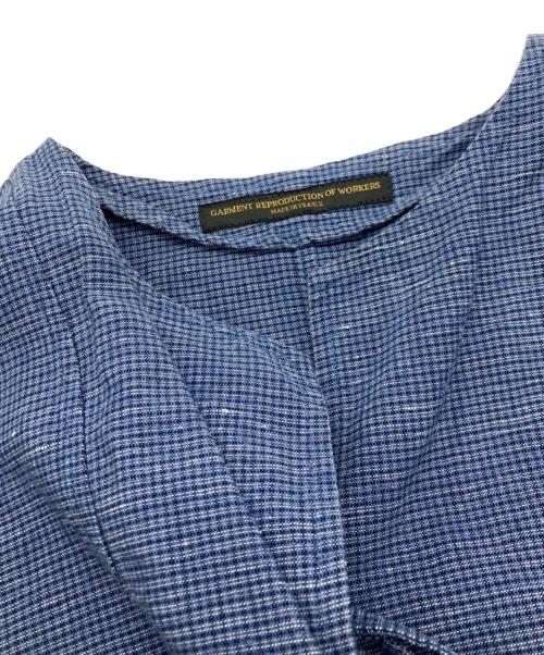 GARMENT REPRODUCTION OF WORKERS（ガーメントリプロダクションオブワーカーズ）GARMENT REPRODUCTION OF WORKERS (ガーメントリプロダクションオブワーカーズ) リネン混ワンピース/ガーメントリプロダクションオブワーカーズ/フランス製 ブルーの古着・服飾アイテム