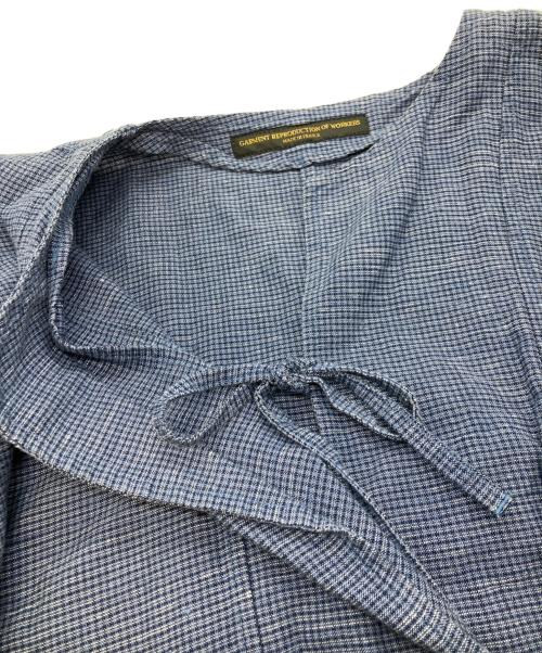 GARMENT REPRODUCTION OF WORKERS（ガーメントリプロダクションオブワーカーズ）GARMENT REPRODUCTION OF WORKERS (ガーメントリプロダクションオブワーカーズ) リネン混ワンピース/ガーメントリプロダクションオブワーカーズ/フランス製 ブルーの古着・服飾アイテム