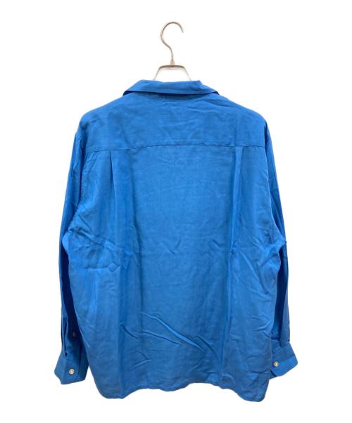 WACKO MARIA（ワコマリア）WACKO MARIA (ワコマリア) ロゴ刺繍 オープンカラーシャツ/ワコマリア ブルー サイズ:Ｍの古着・服飾アイテム
