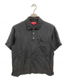SUPREME（シュプリーム）の古着「Jacquard Logo Silk Polo/シュプリーム」｜ブラック