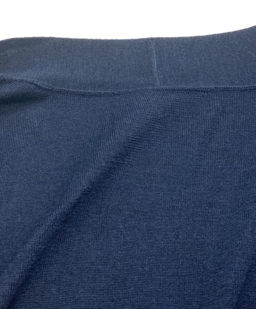 Leilian（レリアン）Leilian (レリアン) シルク100％ロングカーディガン/レリアン ネイビー サイズ:Mの古着・服飾アイテム