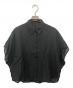IENAイエナ）の古着「リネン混 襟付きブラウス/イエナ/25-051-900-9940-2-0」｜ブラック