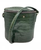 TL-180ティーエルワンエイトゼロ）の古着「型押しバケツショルダーバッグ/ティーエルワンエイトゼロ/made in Italy」｜グリーン