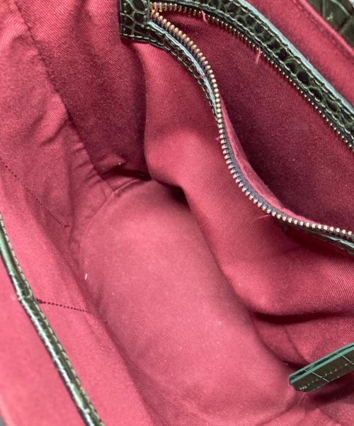 TL-180（ティーエルワンエイトゼロ）TL-180 (ティーエルワンエイトゼロ) 型押しバケツショルダーバッグ/ティーエルワンエイトゼロ/made in Italy グリーンの古着・服飾アイテム