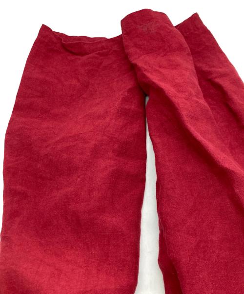 群言堂 里山パレット（グンゲンドウ サトヤマパレット）群言堂 里山パレット (グンゲンドウ サトヤマパレット) リネンワンピース/グンゲンドウ　サトヤマパレット レッド サイズ:Lの古着・服飾アイテム