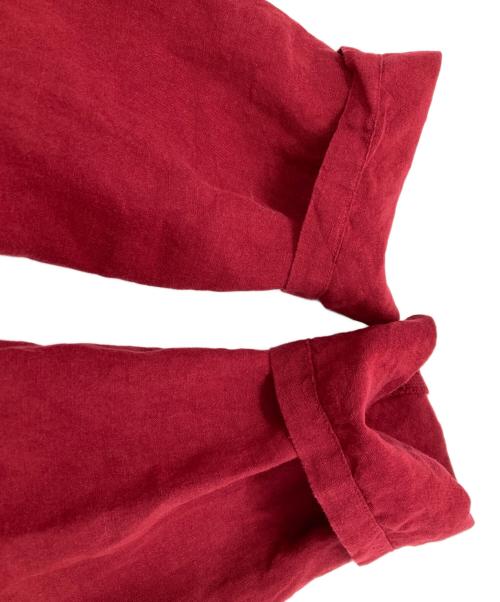 群言堂 里山パレット（グンゲンドウ サトヤマパレット）群言堂 里山パレット (グンゲンドウ サトヤマパレット) リネンワンピース/グンゲンドウ　サトヤマパレット レッド サイズ:Lの古着・服飾アイテム