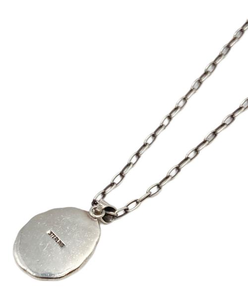 NO BRAND（ノーブランド）NO BRAND (ノーブランド) ストーンペンダントトップ/ネックレスセット シルバー×グリーンの古着・服飾アイテム