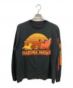 DISNEYディズニー）の古着「ヴィンテージプリントカットソー/ディズニー/ライオンキング」｜ブラック