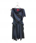 Vivienne Westwood RED LABELヴィヴィアンウエストウッドレッドレーベル）の古着「ブラウスワンピース/16-12-501017」｜ネイビー×ブラック
