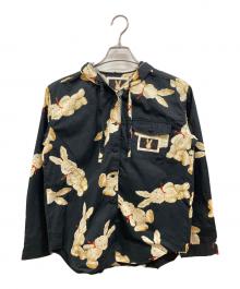 PINK HOUSE（ピンクハウス）の古着「バニー総柄フード付きシャツ/ピンクハウス/P0113BF02 B」｜ブラック