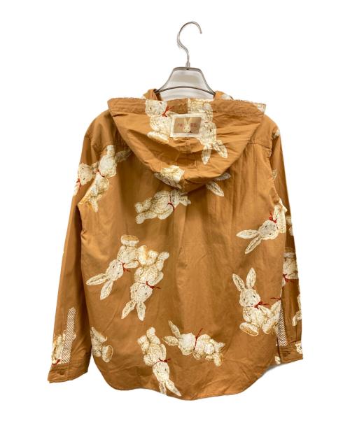 PINK HOUSE（ピンクハウス）PINK HOUSE (ピンクハウス) ウサギ総柄フード付きシャツ/ピンクハウス/P013BFB02 B ブラウン サイズ:Ｍの古着・服飾アイテム
