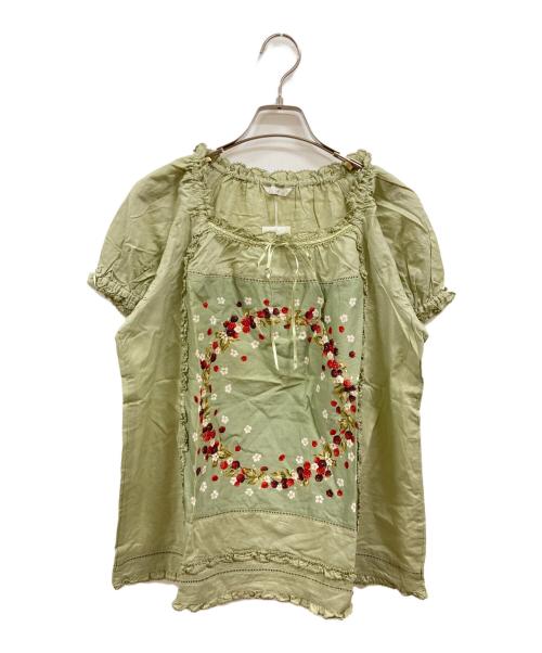 PINK HOUSE（ピンクハウス）PINK HOUSE (ピンクハウス) ブラウス/ピンクハウス/P019KFB07 B グリーン サイズ:Freeの古着・服飾アイテム