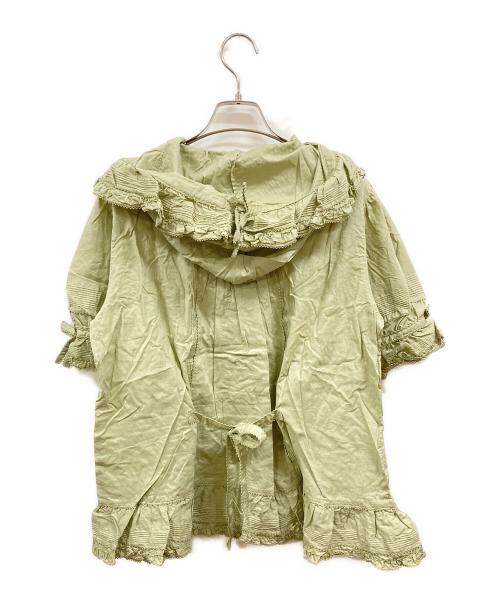 PINK HOUSE（ピンクハウス）PINK HOUSE (ピンクハウス) フリルブラウス/ピンクハウス/P019KFB10 B グリーン サイズ:Freeの古着・服飾アイテム