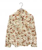 PINK HOUSEピンクハウス）の古着「花柄ウエスタンシャツ/ピンクハウス」｜ホワイト×レッド