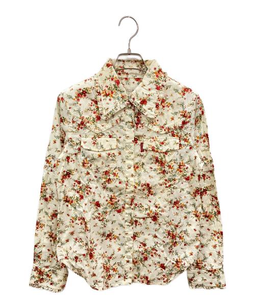 PINK HOUSE（ピンクハウス）PINK HOUSE (ピンクハウス) 花柄ウエスタンシャツ/ピンクハウス ホワイト×レッド サイズ:Ｍの古着・服飾アイテム