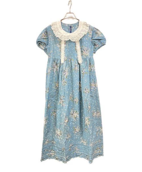 PINK HOUSE（ピンクハウス）PINK HOUSE (ピンクハウス) ブラウスワンピース/ピンクハウス/P013IFA06 B ブルー サイズ:Freeの古着・服飾アイテム