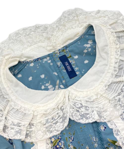 PINK HOUSE（ピンクハウス）PINK HOUSE (ピンクハウス) ブラウスワンピース/ピンクハウス/P013IFA06 B ブルー サイズ:Freeの古着・服飾アイテム