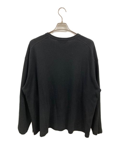 ANCELLM（アンセルム）ANCELLM (アンセルム) WAFFLE CREW NECK LS T-SHIRT/アンセルム/ANC-CT99 ブラック サイズ:2の古着・服飾アイテム
