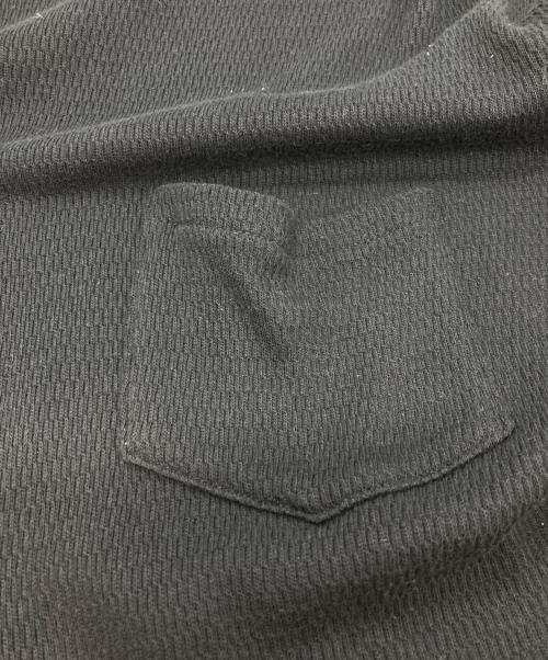 ANCELLM（アンセルム）ANCELLM (アンセルム) WAFFLE CREW NECK LS T-SHIRT/アンセルム/ANC-CT99 ブラック サイズ:2の古着・服飾アイテム