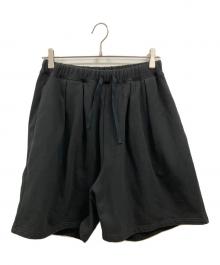 ANCELLM（アンセルム）の古着「TUCK SWEAT SHORTS/アンセルム/ANC-PT46」｜ブラック