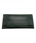 FABRICファブリック）の古着「レザーロングウォレット/ファブリック」｜グリーン