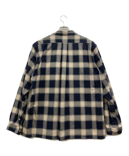SUGARHILL（シュガーヒル）SUGARHILL (シュガーヒル) Ombre Open-Collar Shirt/22AWSH01 ベージュ×ネイビー サイズ:Lの古着・服飾アイテム