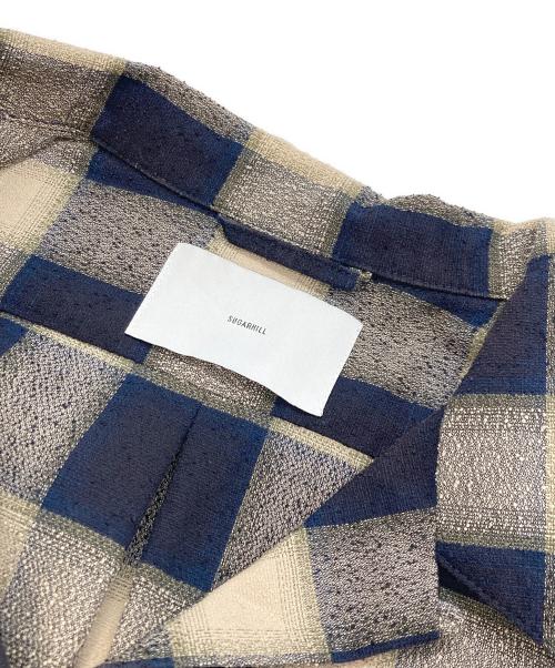 SUGARHILL（シュガーヒル）SUGARHILL (シュガーヒル) Ombre Open-Collar Shirt/22AWSH01 ベージュ×ネイビー サイズ:Lの古着・服飾アイテム