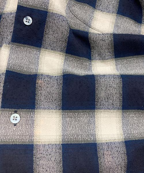 SUGARHILL（シュガーヒル）SUGARHILL (シュガーヒル) Ombre Open-Collar Shirt/22AWSH01 ベージュ×ネイビー サイズ:Lの古着・服飾アイテム