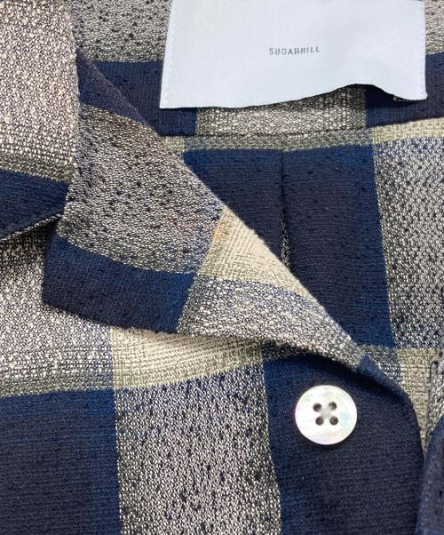 SUGARHILL（シュガーヒル）SUGARHILL (シュガーヒル) Ombre Open-Collar Shirt/22AWSH01 ベージュ×ネイビー サイズ:Lの古着・服飾アイテム