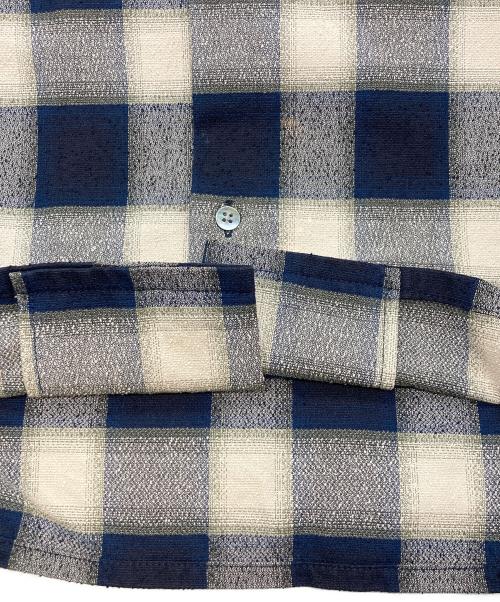 SUGARHILL（シュガーヒル）SUGARHILL (シュガーヒル) Ombre Open-Collar Shirt/22AWSH01 ベージュ×ネイビー サイズ:Lの古着・服飾アイテム