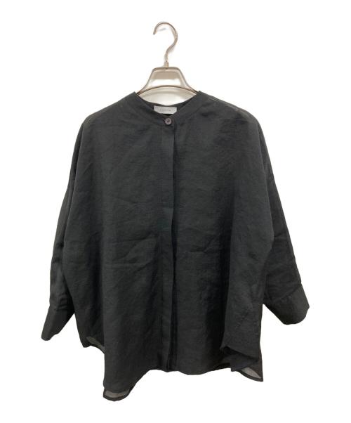 YONFA（ヨンファ）YONFA (ヨンファ) シアーバンドカラーシャツ/ヨンファ/01-22-00 ブラック サイズ:Freeの古着・服飾アイテム