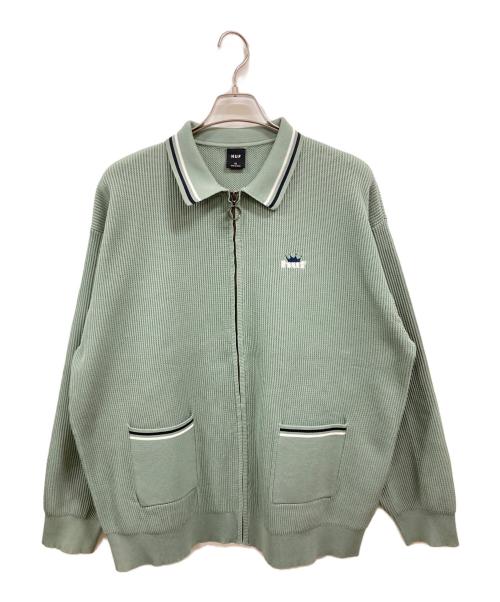 HUF（ハフ）HUF (ハフ) CROWN ZIP POLO/ハフ/23AW グリーン サイズ:XLの古着・服飾アイテム