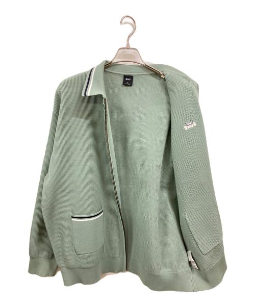 HUF（ハフ）HUF (ハフ) CROWN ZIP POLO/ハフ/23AW グリーン サイズ:XLの古着・服飾アイテム