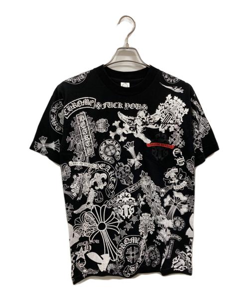 CHROME HEARTS（クロムハーツ）CHROME HEARTS (クロムハーツ) HALF SLEEVE T-SHIRT MULTI MOTIF/2212-304-0608/クロムハーツ/国内代理店表記あり ブラック サイズ:Mの古着・服飾アイテム