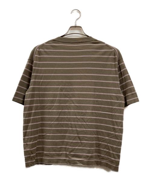 RYE TENDER（ライテンダー）RYE TENDER (ライテンダー) ボーダー半袖ニット ブラウン サイズ:2の古着・服飾アイテム