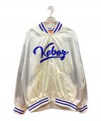 KEBOZケボズ）の古着「スタジャン/ケボズ」｜ホワイト