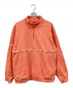 SUPREMEシュプリーム）の古着「Logo Piping Half Zip Sweatshirt」｜オレンジ