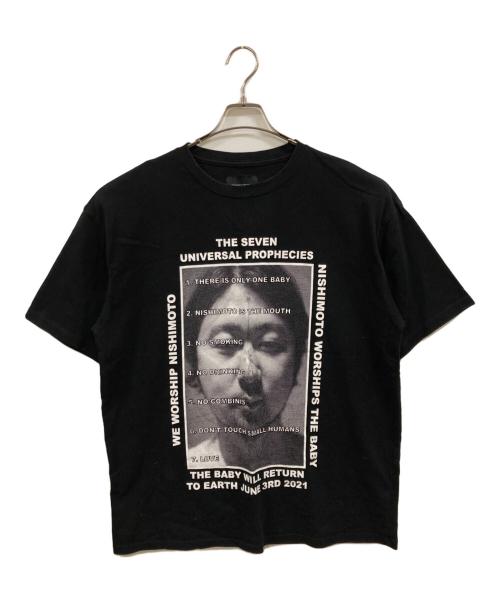NISHIMOTO IS THE MOUTH（ニシモトイズザマウス）NISHIMOTO IS THE MOUTH (ニシモトイズザマウス) プリントTシャツ/ニシモトイズザマウス ブラック サイズ:Ｌの古着・服飾アイテム
