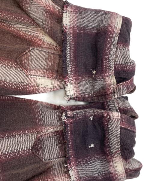 NAUTICA（ノーティカ）NAUTICA (ノーティカ) ダメージ加工シャツ　ノーティカ　243-3021 レッド×ホワイト サイズ:Freeの古着・服飾アイテム