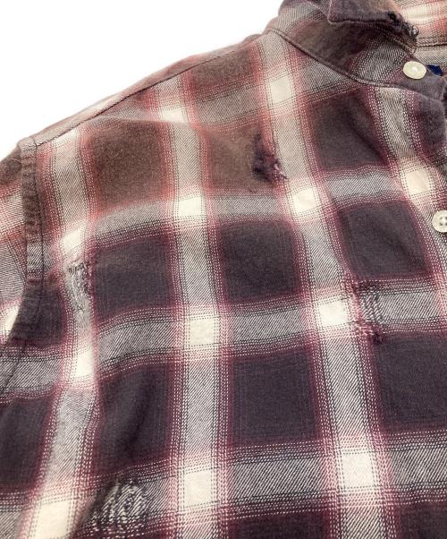 NAUTICA（ノーティカ）NAUTICA (ノーティカ) ダメージ加工シャツ　ノーティカ　243-3021 レッド×ホワイト サイズ:Freeの古着・服飾アイテム