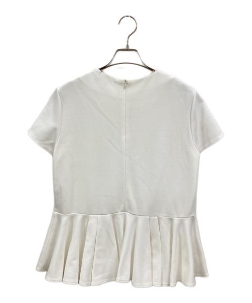 TSURU by MARIKO OIKAWA（ツルバイマリコオイカワ）Tsuru by Mariko Oikawa (ツルバイマリコオイカワ) ペプラム 半袖 ブラウス ホワイト サイズ:36の古着・服飾アイテム