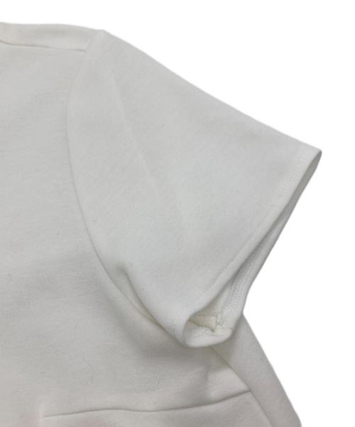 TSURU by MARIKO OIKAWA（ツルバイマリコオイカワ）Tsuru by Mariko Oikawa (ツルバイマリコオイカワ) ペプラム 半袖 ブラウス ホワイト サイズ:36の古着・服飾アイテム